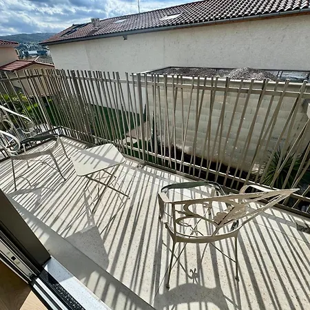 Penzion Climatise Avec Balcon, Kitchenette Equipee, Douche, Baignoire, Wc Et Bureau Genay (Rhone)